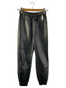 【中古】H BEAUTY&YOUTH◆フェイクレザーイージーパンツ/S/フェイクレザー/BLK/1614-299-5910【レディースウェア】
