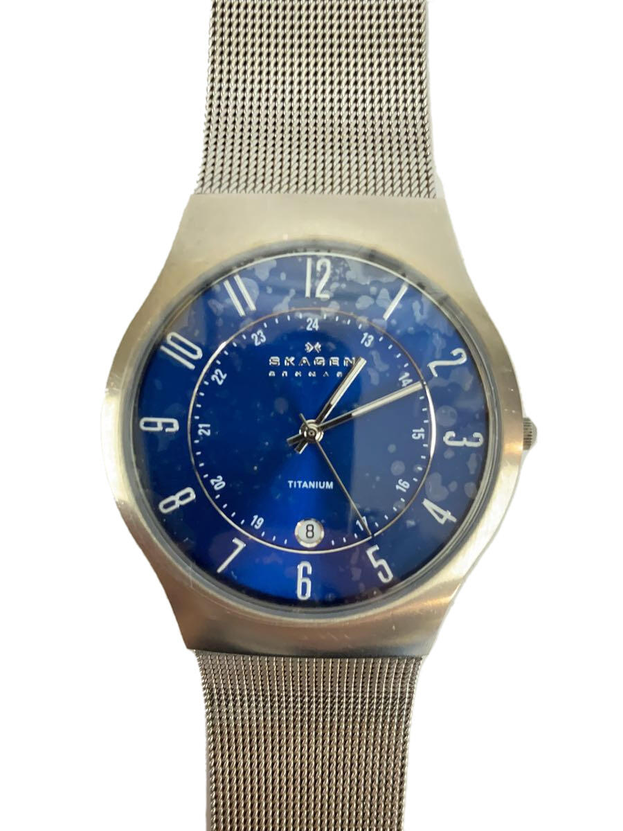 【中古】SKAGEN◆スカーゲン/クォーツ腕時計/アナログ/ステンレス/233XLTTN/裏にキズ有【服飾雑貨他】