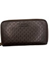 【中古】GUCCI◆長財布_マイクログッチシマ/レザー/BLK/総柄/メンズ【服飾雑貨他】(4)