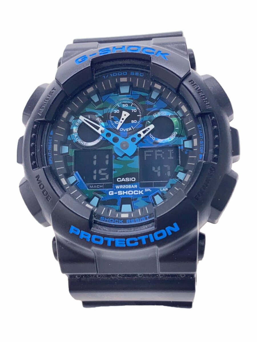 【中古】CASIO◆クォーツ腕時計・G-SHOCK/デジアナ/BLK【服飾雑貨他】