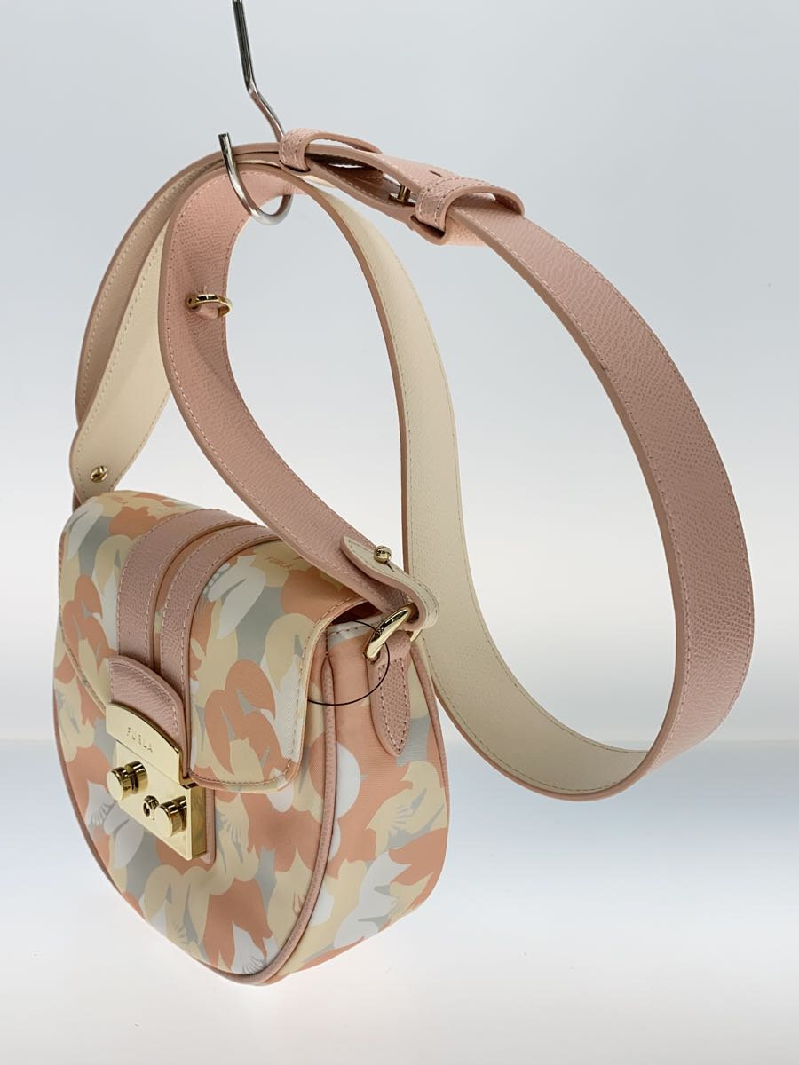 【中古】FURLA◆ショルダーバッグ/--/PNK/花柄【バッグ】