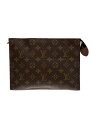 【中古】LOUIS VUITTON◆ポッシュ・トワレット26_モノグラム・キャンバス_BRW/PVC/BRW【バッグ】