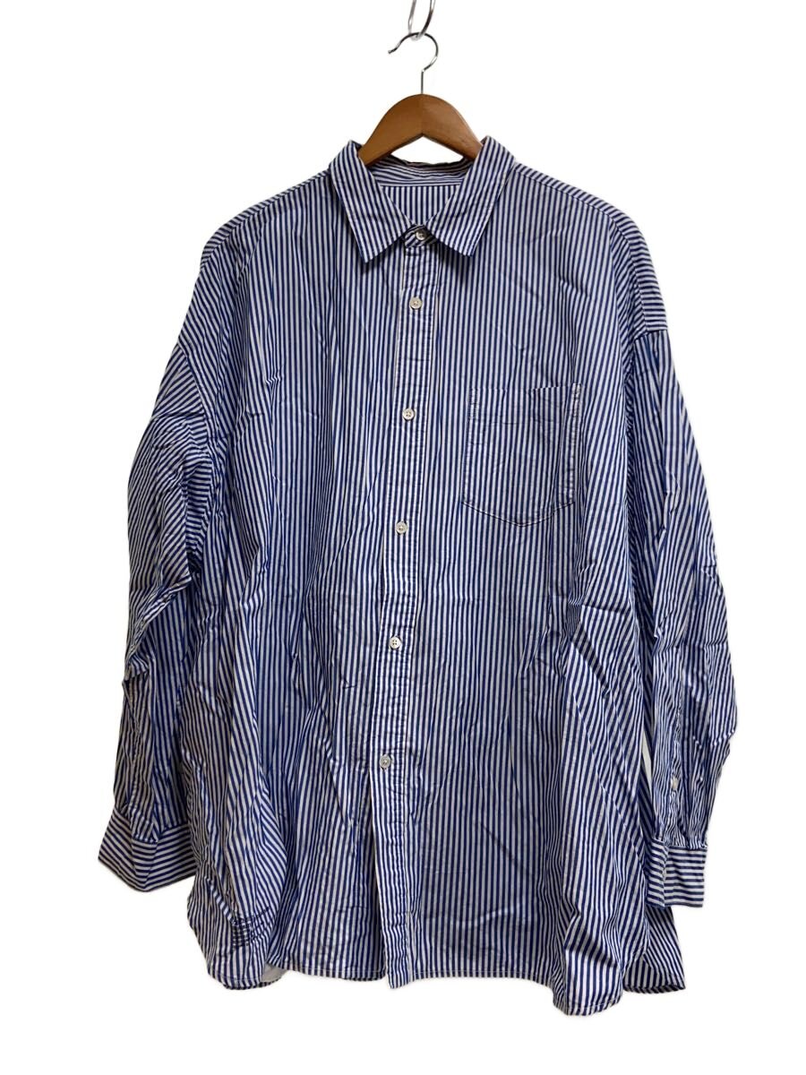 FreshService◆CORPORATE STRIPE REGULAR COLLAR SHIRT/FREE/コットン/BLU/ストライプ