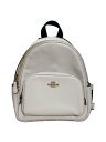【中古】COACH◆リュック/レザー/CRM/無地/C8603【バッグ】