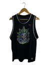 【中古】HUF◆タンクトップ/L/ポリエステル/BLK/KN00471【メンズウェア】
