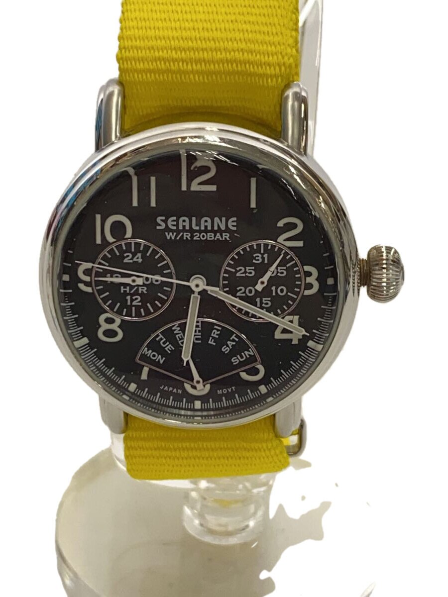 極美品✨ SEALANE SE44 クロノグラフ ネイビー文字盤 左リュウズ