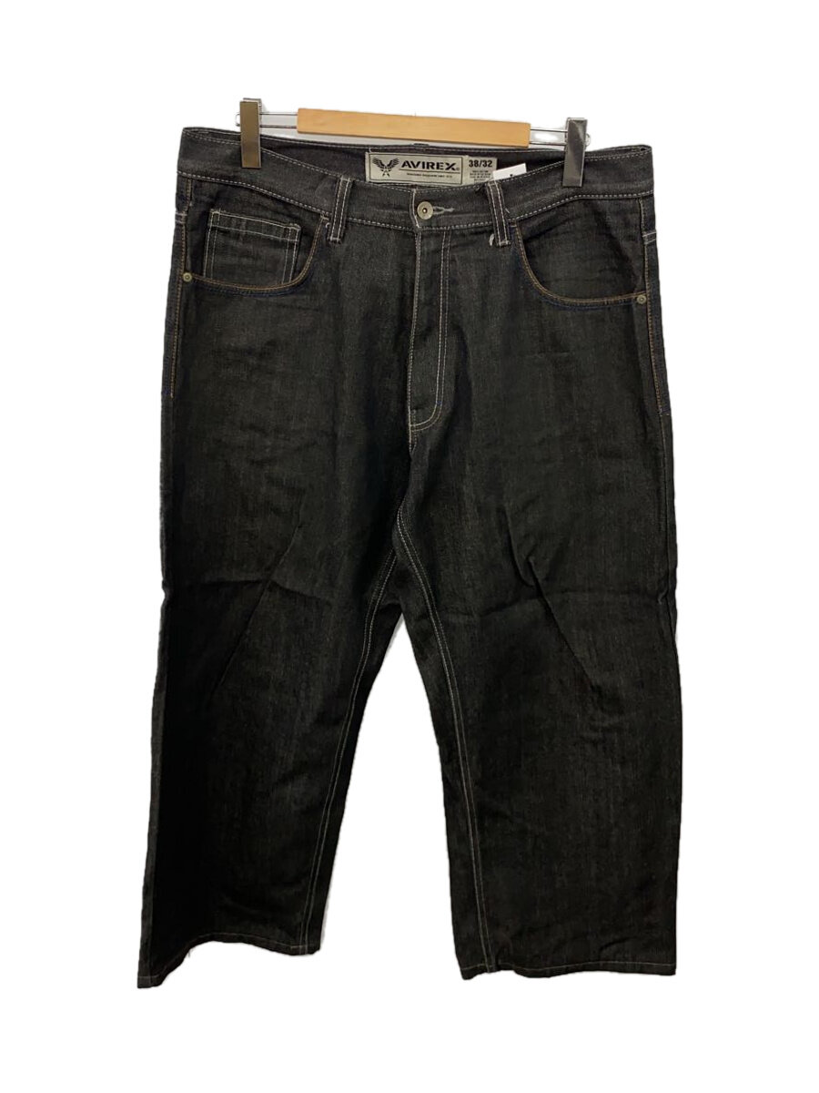【中古】AVIREX◆ボトム/38/コットン/BLK/無地【メンズウェア】