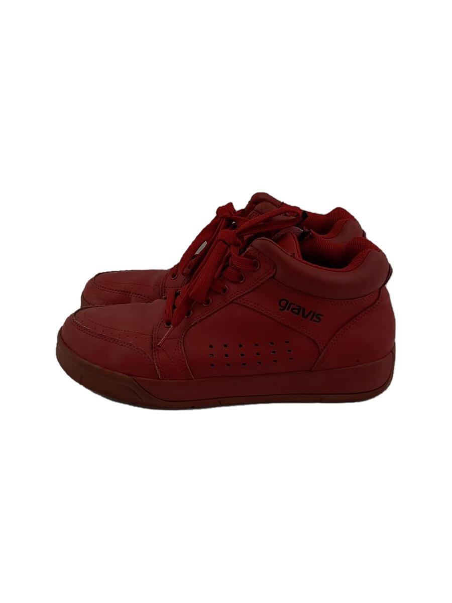 【中古】GRAVIS◆ローカットスニーカー/27cm/RED【シューズ】