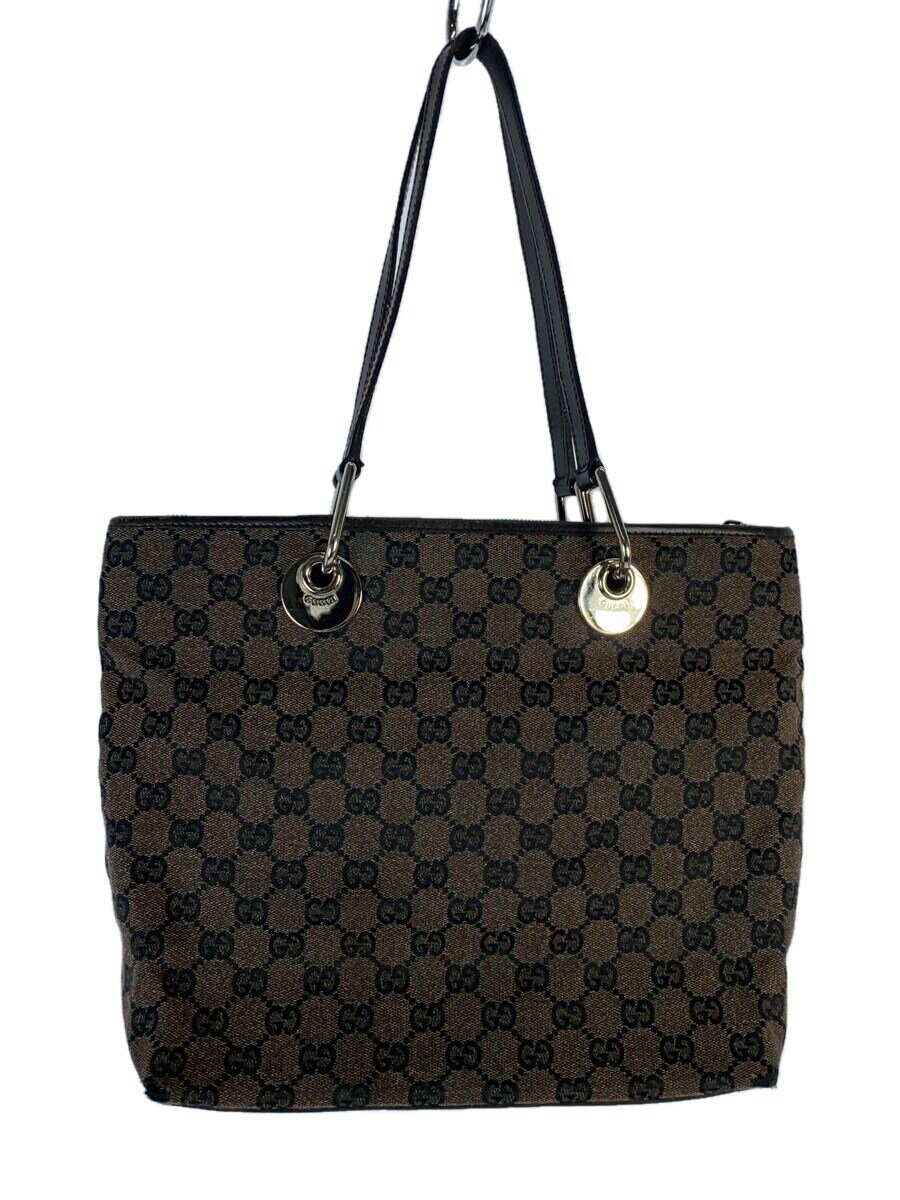 GUCCI - 【中古】GUCCI◆トートバッグ/キャンバス/BRW/総柄/285585【バッグ】