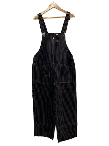 【中古】Schott◆OLD HICKORY OVERALL/XL/コットン/BLK/ストライプ/782-3911007【メンズウェア】 【中古】Schott◆OLD HICKORY OVERALL/XL/コットン/BLK/ストライプ/782-3911007【メンズウェア】