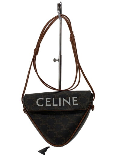 【中古】CELINE◆トライアングルバッグ トリオンフキャンバス/ショルダーバッグ/PVC/BRW/195902BZK【バッグ】 【中古】CELINE◆トライアングルバッグ トリオンフキャンバス/ショルダーバッグ/PVC/BRW/195902BZK【バッグ】