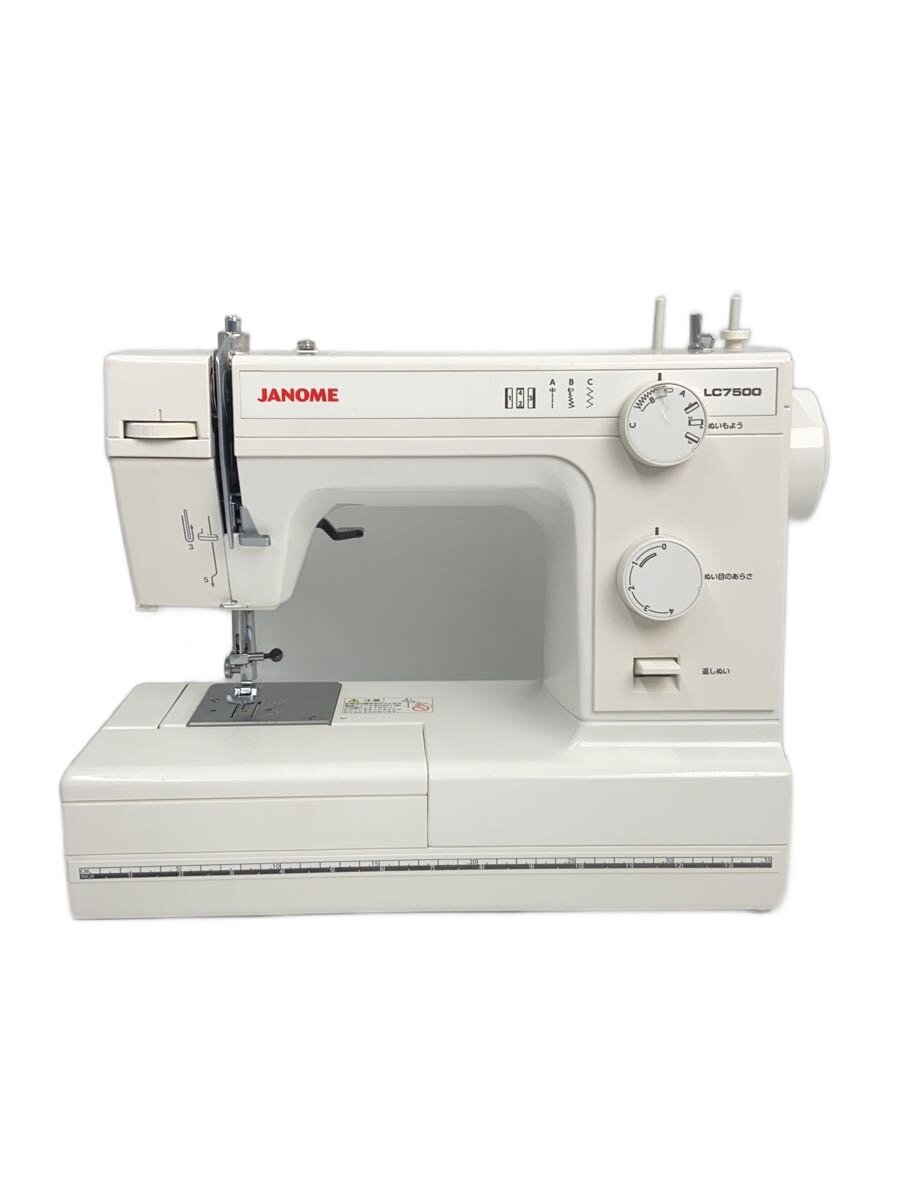 【ブランド】JANOME 【ブランドカナ】ジャノメ 【型番】 【程度】B 【サイズ】 【メインカラー】 【素材・生地】 【キーワード】　　　/ 2026/07/14 セカンドストリート練馬インター店【4862】【中古】JANOME◆ミシン LC7500//【家電・ビジュアル・オーディオ】 ブランド JANOME 型番 カラー 柄 素材・生地 >色・素材について サイズ >サイズ表示について 実寸（cm） 【ミシン】 幅：36-5 / 高さ：28 / 奥行：15.5 【その他】 その他サイズ：/ 商品は　セカンドストリート練馬インター店の店頭にて販売しております。商品に関するお問合わせは、お電話(TEL:03-5935-4492)にて、問合わせ番号：2348620712292をお伝えください。 配送方法やお支払い方法に関するお問い合わせは、サポートセンターまでご連絡をお願いします。 ※お電話の対応は営業時間内のみとなります。お問い合わせフォームでお問い合わせの際はご注文番号をご記入下さい この商品に関する出品店舗からのコメント こちらの商品は、特に目立った傷汚れなどはございません。若干の使用感がございますが、あくまで中古品となりますので、ご理解の上ご検討をお願い致します。その他状態についてなど、ご不明な点がございましたらお気軽に店までお問い合わせ下さいませ。