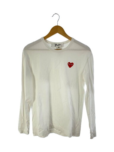【中古】PLAY COMME des GARCONS◆長袖Tシャツ/L/コットン/WHT/AZ-T118【メンズウェア】 【中古】PLAY COMME des GARCONS◆長袖Tシャツ/L/コットン/WHT/AZ-T118【メンズウェア】
