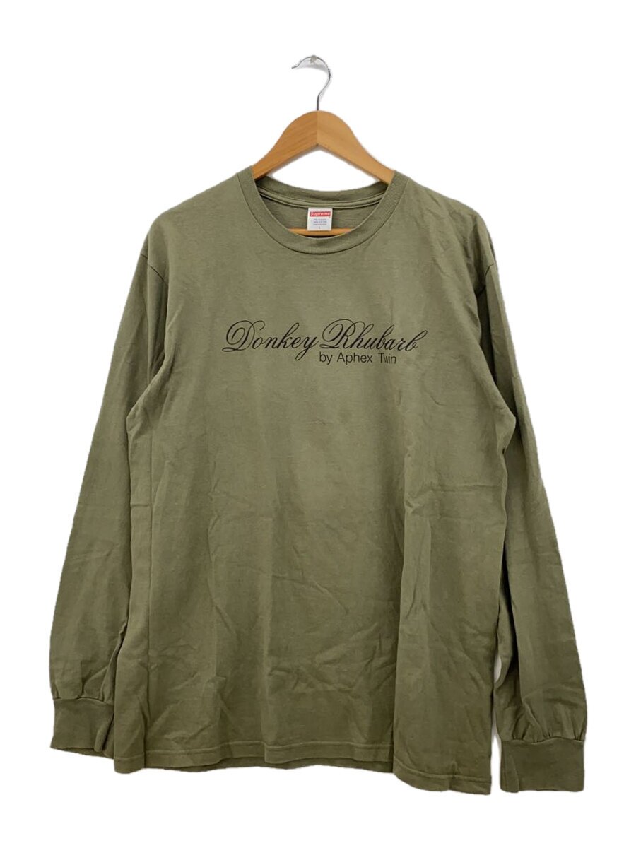 Supreme◆Aphex Twin Donkey Rhubarb L/S Tee/L/コットン/KHK//