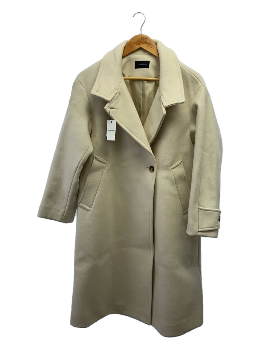 UNITED ARROWS green label relaxing◆SPINTOシリーズ/メルトンスタンドカラーコート/36/ウール/CRM/3625-199-2049