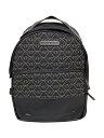【中古】EMPORIO ARMANI◆リュック/ロゴ/キルティング/BLK/総柄【バッグ】(4)