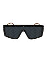 【中古】FENDI◆ファビュラ/スM0076/G/S/サングラス/GLD/BLK/レディース【服飾雑貨他】(4)