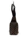 【中古】LOUIS VUITTON◆ジェロニモス_ダミエ・エベヌ_BRW/PVC/BRW【バッグ】