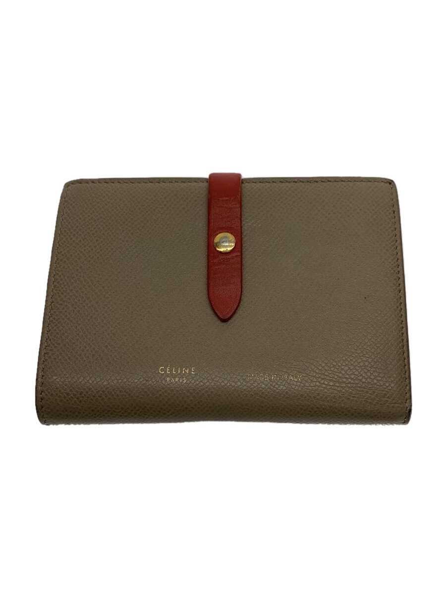 【中古】CELINE◆角割れ有り/汚れ有/2つ折り財布/レザー/レディース【服飾雑貨他】