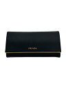 【中古】PRADA◆箱有/長財布/レザー/ブラック/レディース/1MH132/プラダ【服飾雑貨他】