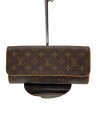 【中古】LOUIS VUITTON◆ポシェット・ツインPM_モノグラム・キャンバス_BRW/PVC/BRW【バッグ】(4)