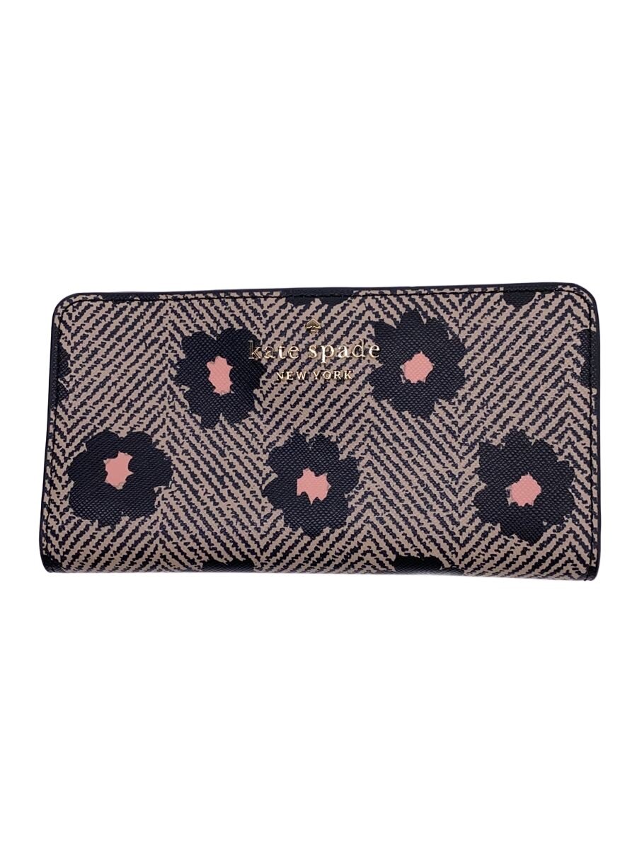 【中古】kate spade new york◆長財布/レザー/BLK/レディース//【服飾雑貨他】