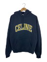 【中古】CELINE◆24SS/ルーズフーディー/コットンフリース/XL/コットン/BLK/2Y75F670Q.38JE【メンズウェア】
