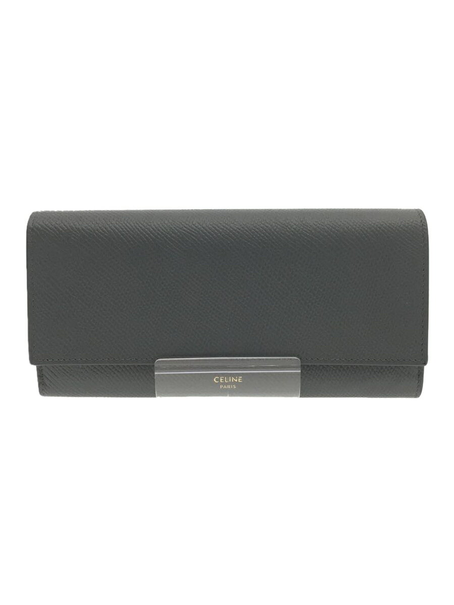 【中古】CELINE◆Large Flap Wallet/長財布