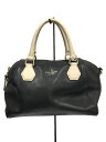 【中古】kate spade new york◆ボストンバッグ/レザー/ブラック/無地【バッグ】
