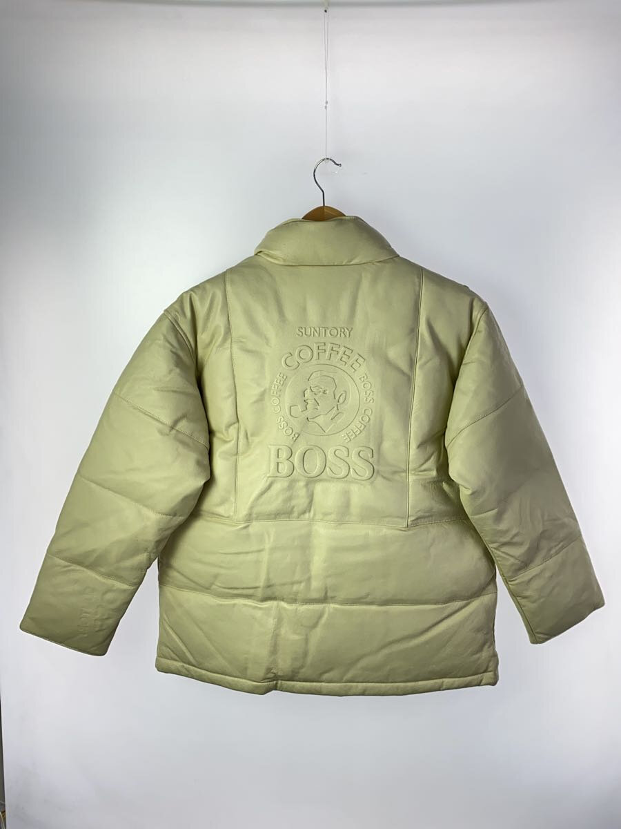 【中古】BOSS◆レザージャケット・ブルゾン/L/レザー/BEG【メンズウェア】