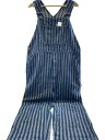 【中古】The Stylist Japan◆カイハラデニムオーバーオール/M/コットン/ストライプ/TSJJ-92551-03【メンズウェア】
