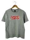 【中古】STUSSY◆Tシャツ/L/コットン/GRY【メンズウェア】