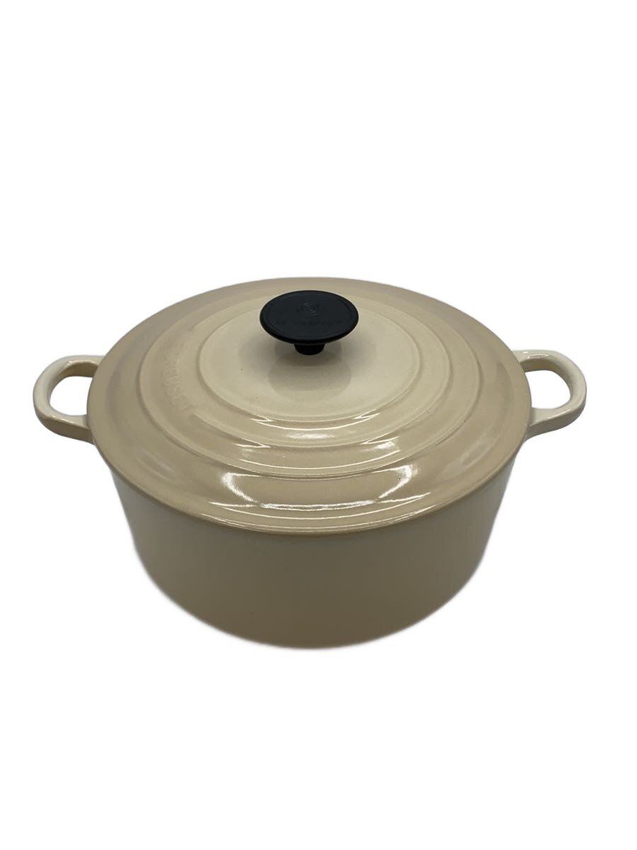 Pot - 【中古】LE CREUSET◆鍋/容量:4L/サイズ:24cm/IVO/ココット//【キッチン用品】