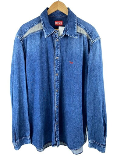 【中古】DIESEL◆長袖シャツ/XXL/デニム/IDG/D-SIMPLY-RS【メンズウェア】 【中古】DIESEL◆長袖シャツ/XXL/デニム/IDG/D-SIMPLY-RS【メンズウェア】