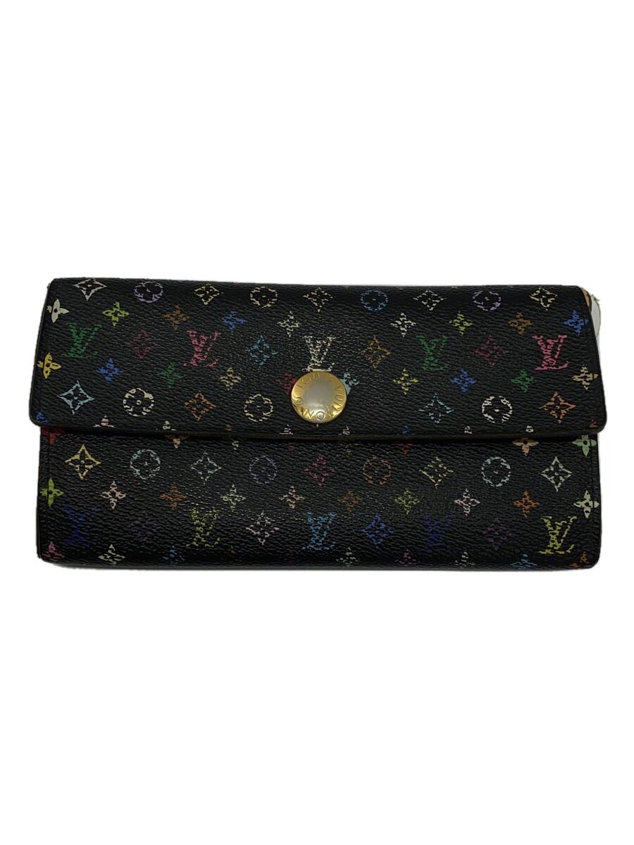 【中古】LOUIS VUITTON◆ポルト・フォイユ・サラ_モノグラム・マルチカラー_マルチカラー/PVC/マルチカラー/総柄/レディース【服飾雑貨他】