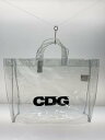 【中古】CDG◆クリアトートバッグ/ブランド名プリント/PVC/CLR/SZ-K 204【バッグ】(4)