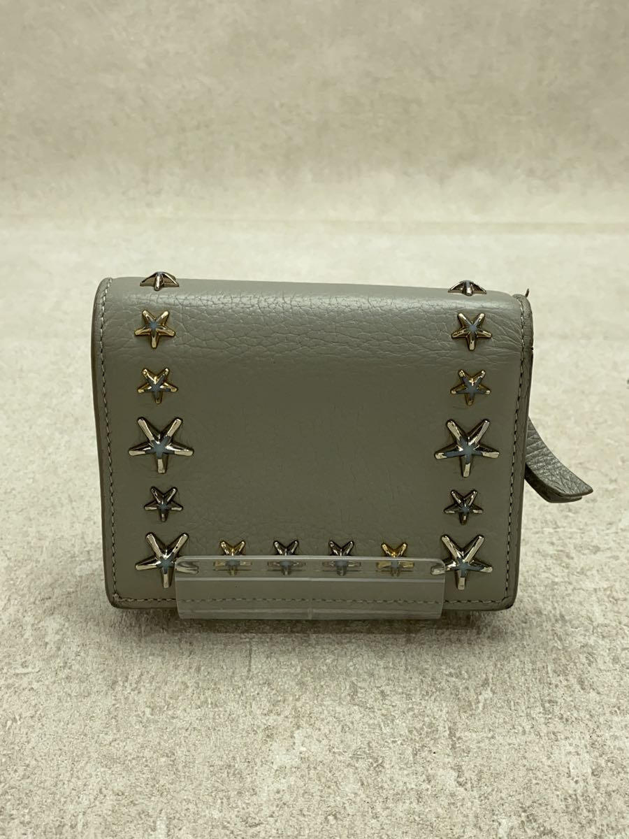 【中古】JIMMY CHOO◆2つ折り財布/--/GRY/レディース【服飾雑貨他】