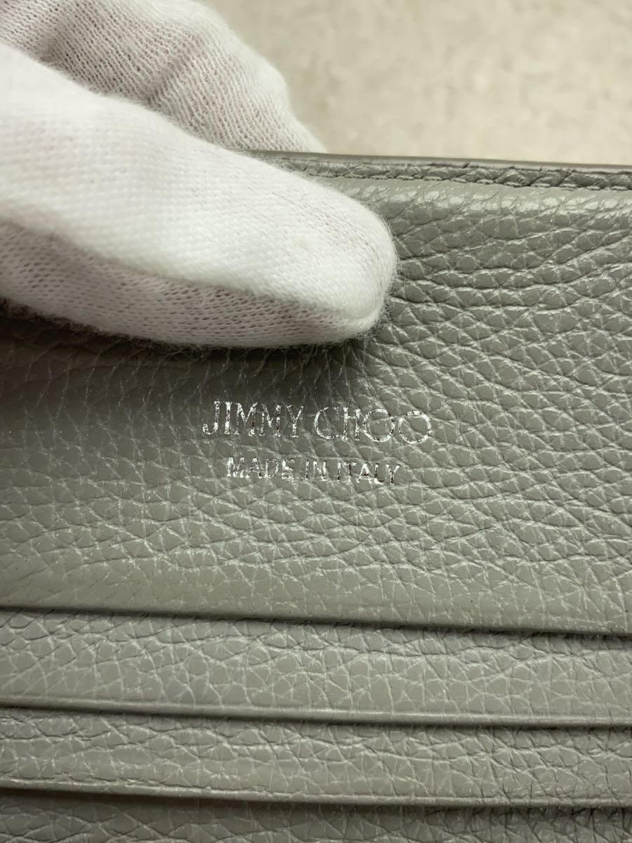 【中古】JIMMY CHOO◆2つ折り財布/--/GRY/レディース【服飾雑貨他】