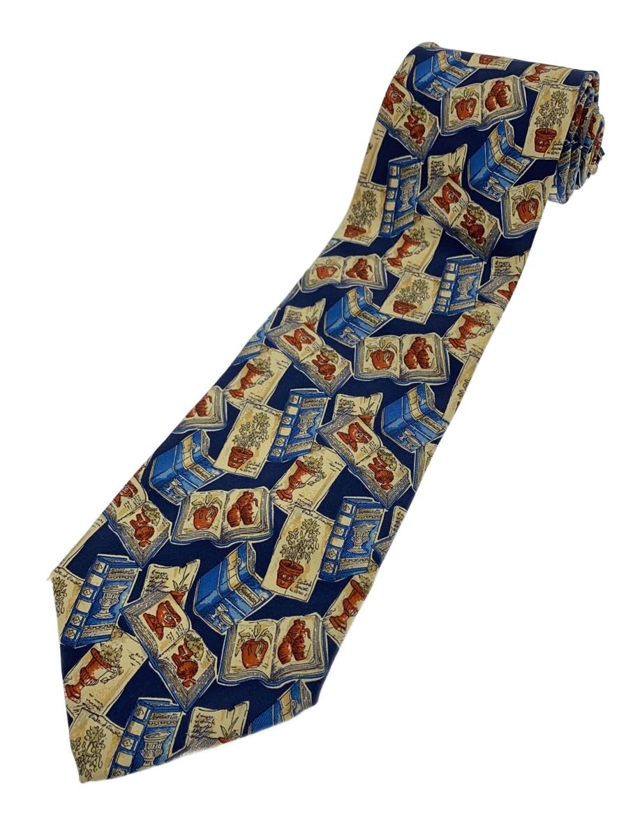 【中古】dunhill◆ネクタイ/シルク/NVY