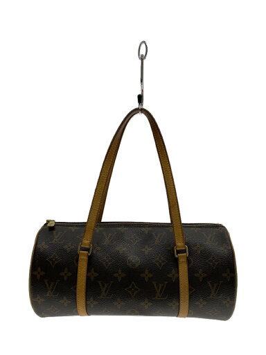 【中古】LOUIS VUITTON◆2)パピヨン30_モノグラム・キャンバス_BRW/PVC/BRW/ポ-チ欠品【バッグ】 【中古】LOUIS VUITTON◆2)パピヨン30_モノグラム・キャンバス_BRW/PVC/BRW/ポ-チ欠品【バッグ】