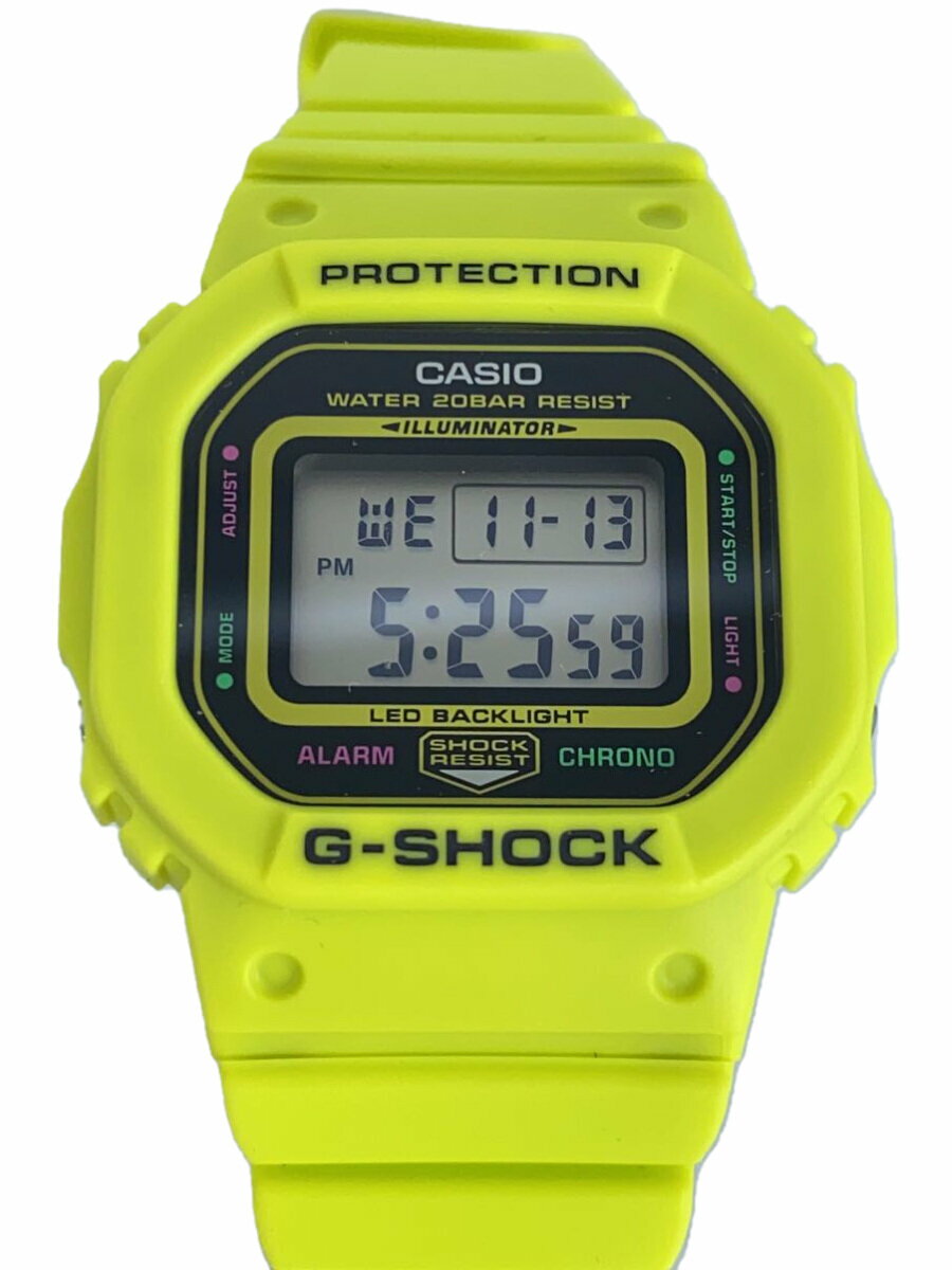 【中古】CASIO◆クォーツ腕時計/G-SHOCK/デジタル/ブラック/イエロー【服飾雑貨他】