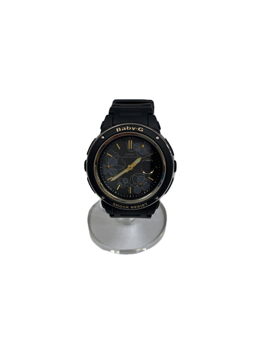 【中古】CASIO◆クォーツ腕時計・Baby-G/デジアナ/BLK【服飾雑貨他】