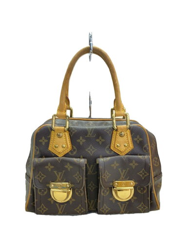 【中古】LOUIS VUITTON◆マンハッタンPM_モノグラム・キャンバス_BRW/PVC/BRW【バッグ】 【中古】LOUIS VUITTON◆マンハッタンPM_モノグラム・キャンバス_BRW/PVC/BRW【バッグ】
