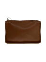 【中古】COACH◆クラッチバッグ/レザー/BRW/無地/9972【バッグ】