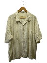 【中古】JOSEPH&FEISS/アロハシャツ/3X/シルク/ホワイト/花柄【メンズウェア】