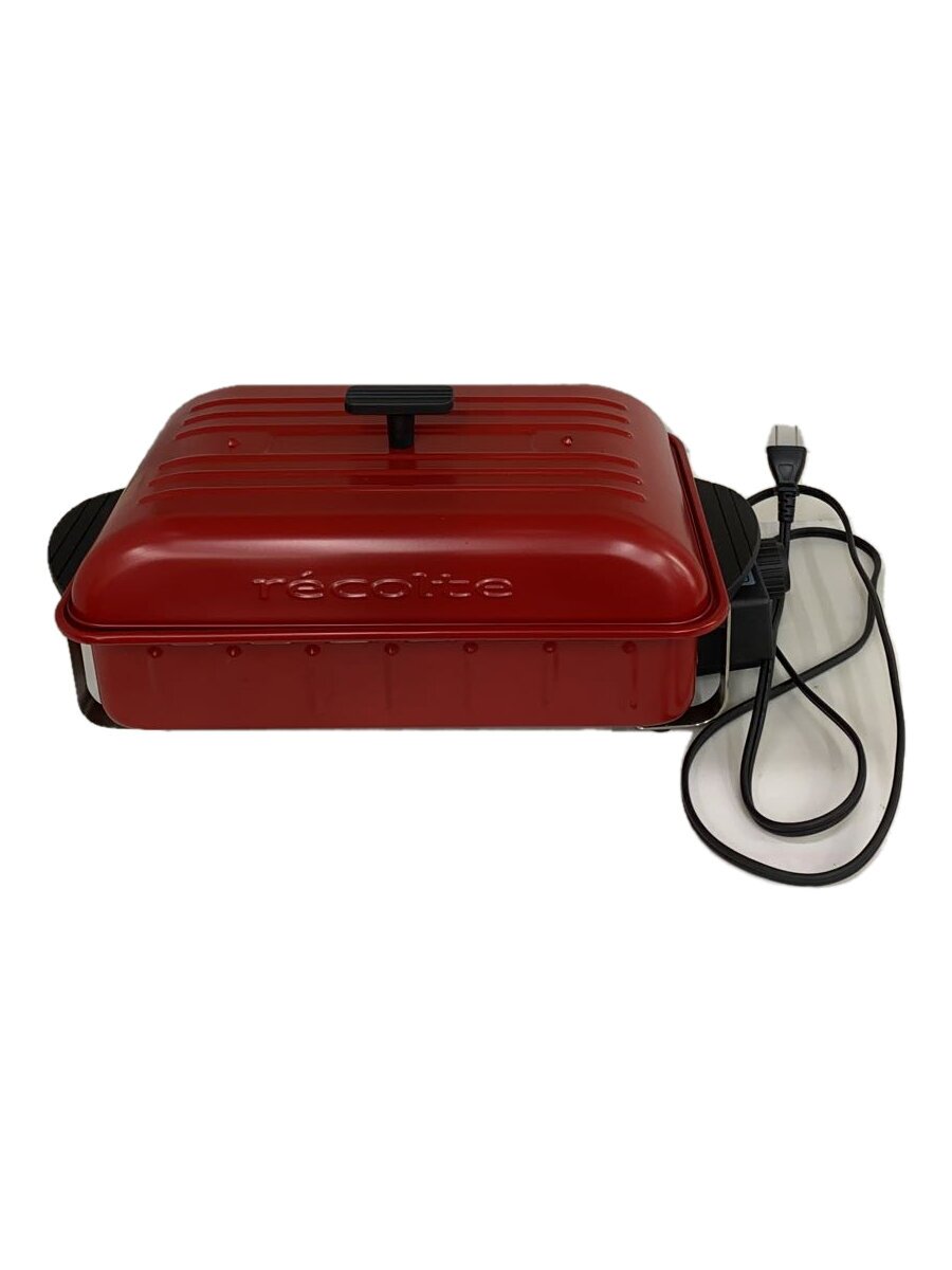【中古】recolte◆ホットプレート ホームバーベキュー RBQ-1(R) [レッド]【家電・ビジュアル・オーディオ】