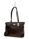 【中古】PRADA◆トートバッグ/レザー/BRW/無地【バッグ】(4)