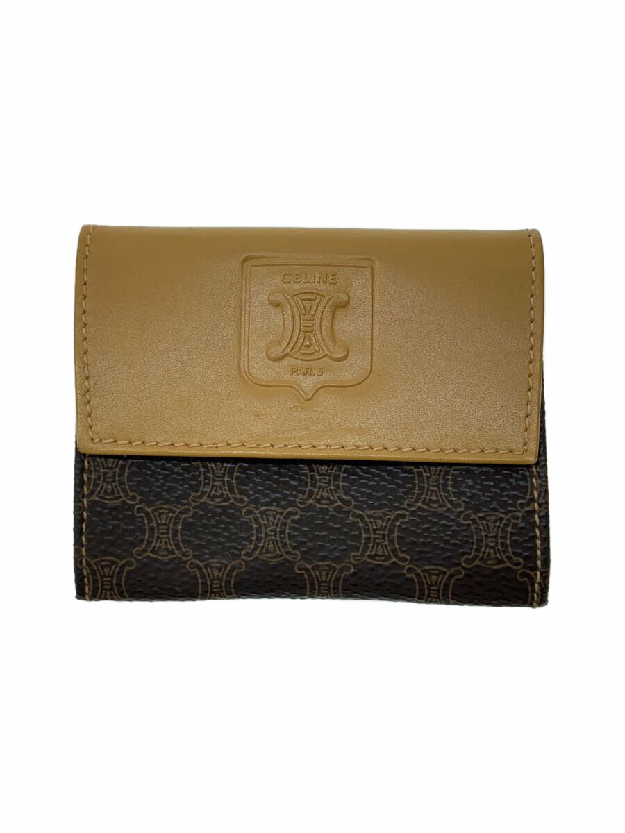 【中古】CELINE◆コインケース/レザー/BRW/無地/レディース【服飾雑貨他】