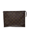 【中古】LOUIS VUITTON◆ポッシュ・トワレット26_モノグラム・キャンバス/PVC/BRW/モノグラム【バッグ】