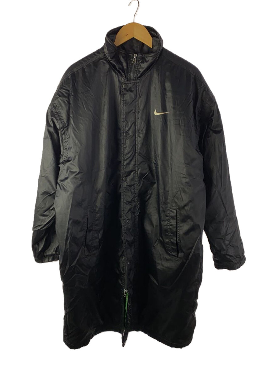 【中古】NIKE◆コート/L/ナイロン/BLK/銀タグ/内側襟元汚れ有【メンズウェア】